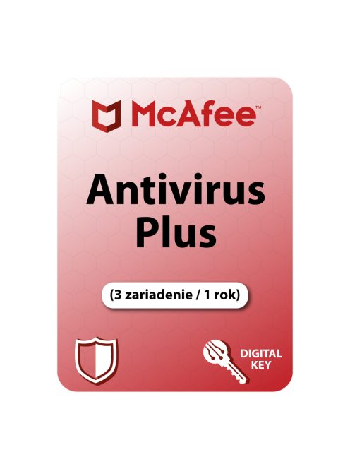 McAfee AntiVirus Plus (3 zariadenie / 1 rok)