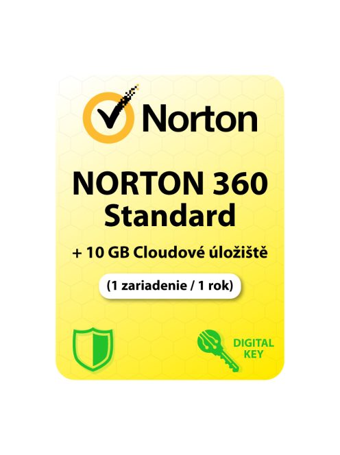 Norton 360 Standard (EU) + 10 GB Cloudové úložiště (1 zariadenie / 1rok)