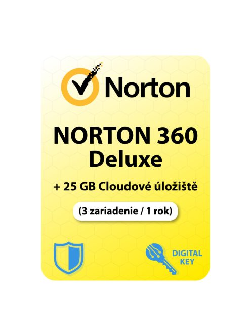 Norton 360 Deluxe (EU) + 25 GB Cloudové úložiště (3 zariadenie / 1 rok)