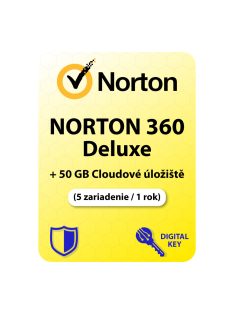   Norton 360 Deluxe (EU) + 50 GB Cloudové úložiště (5 zariadenie / 1 rok)