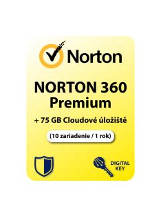   Norton 360 Premium (EU) + 75 GB Cloudové úložiště (10 zariadenie / 1rok)