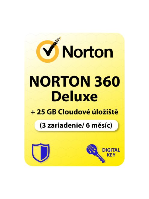 Norton 360 Deluxe + 25 GB Cloudové úložiště (3 zariadenie / 6 měsíc) (předplatné)