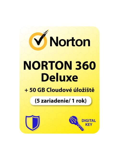 Norton 360 Deluxe + 50 GB Cloudové úložiště (5 zariadenie / 1 rok) (předplatné)