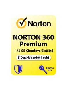   Norton 360 Premium + 75 GB Cloudové úložiště (10 zariadenie / 1rok) (předplatné)