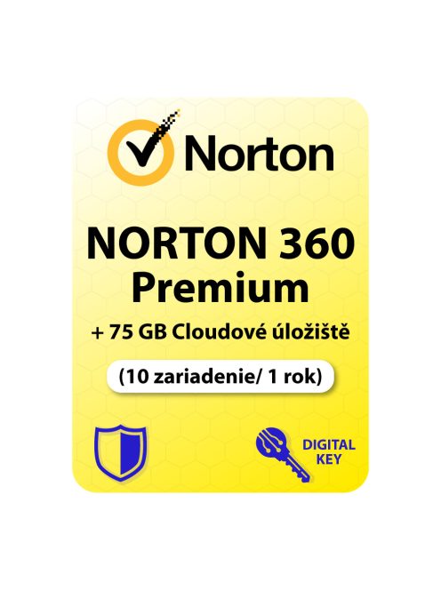 Norton 360 Premium + 75 GB Cloudové úložiště (10 zariadenie / 1rok) (předplatné)
