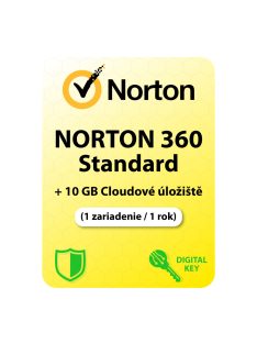   Norton 360 Standard + 10 GB Cloudové úložiště (1 zariadenie / 1rok) (předplatné)