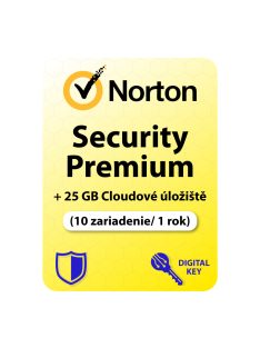   Norton Security Premium + 25 GB Cloudové úložiště (10 zariadenie / 1 rok)