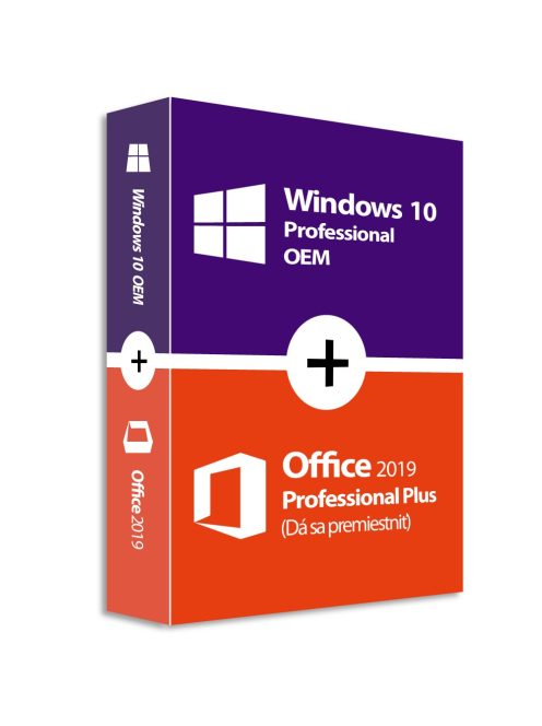 Windows 10 Pro (OEM) + Office 2019 Professional Plus (Dá sa premiestniť)