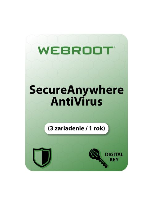 Webroot SecureAnywhere AntiVirus (3 zariadenie / 1 rok)