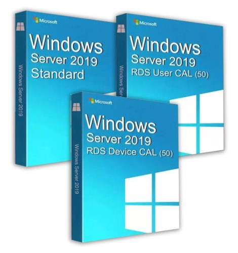 Microsoft Windows Server 2019 Standard (2 používatelia) + 2019 RDS User CAL (50 používateľov) + 2019 RDS Device CAL (50 zariadení) Business 19